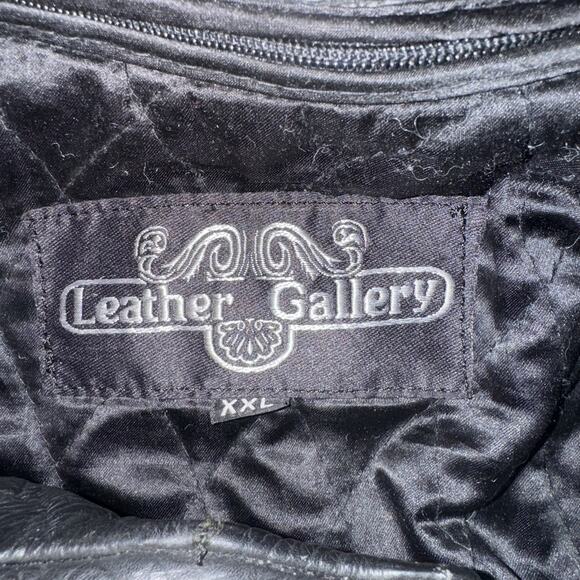 Leather Gallery Padded Black Motorcycle Jacket Thinsulate Zip Out Liner 2X-Large - Picture 3 of 12